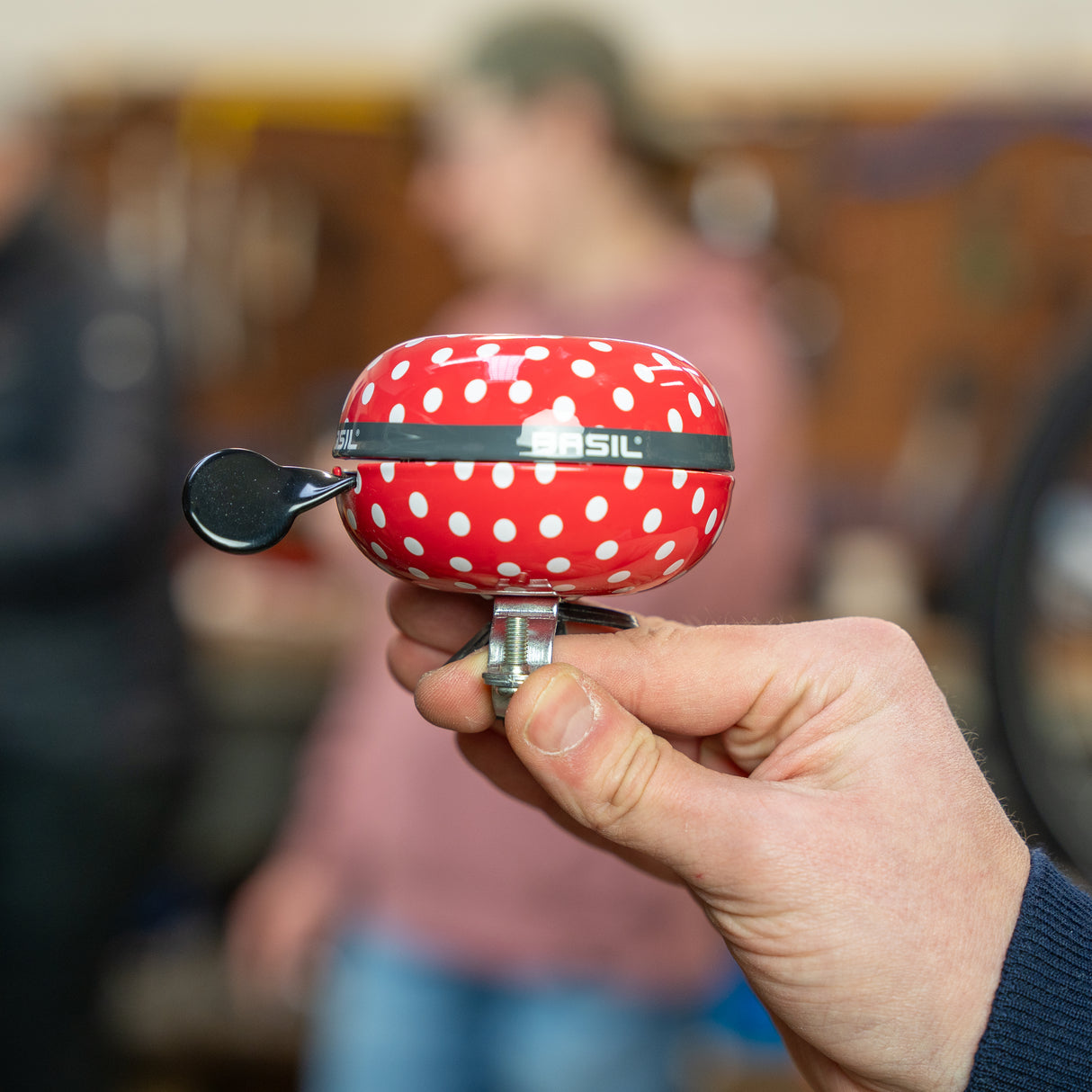 Sonnette à pois Polka rouge/blanche - Basil