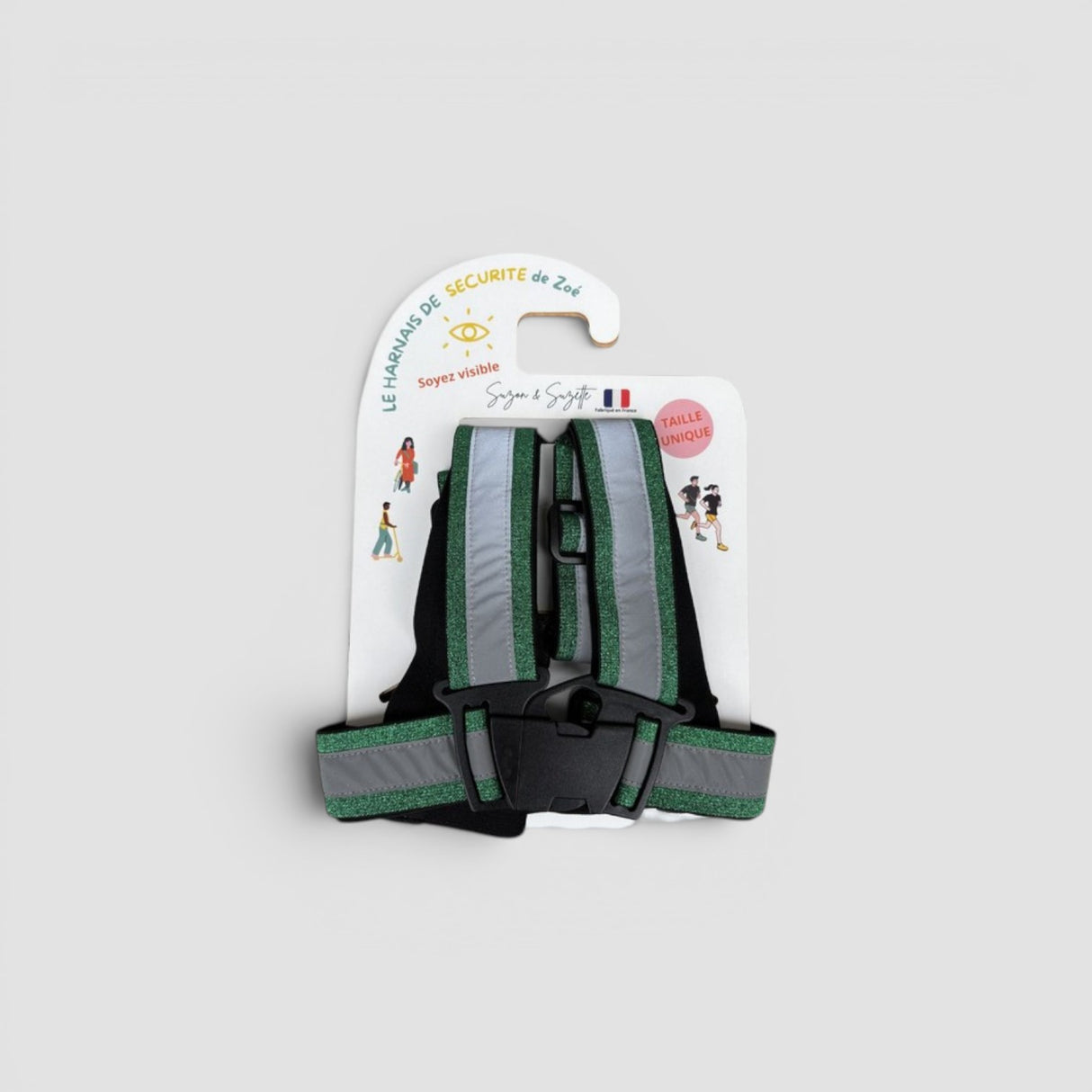 GREEN SEQUIN visibility harness - Suzon & Suzette