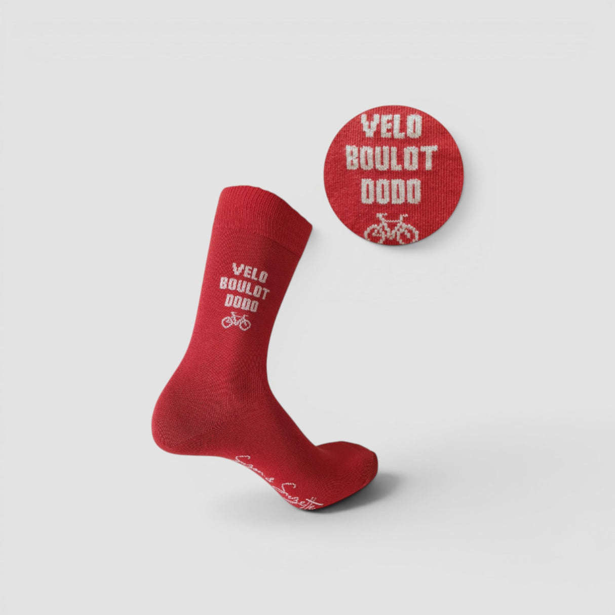 Pair of adult socks: Velo Boulot Dodo - Suzon & Suzette