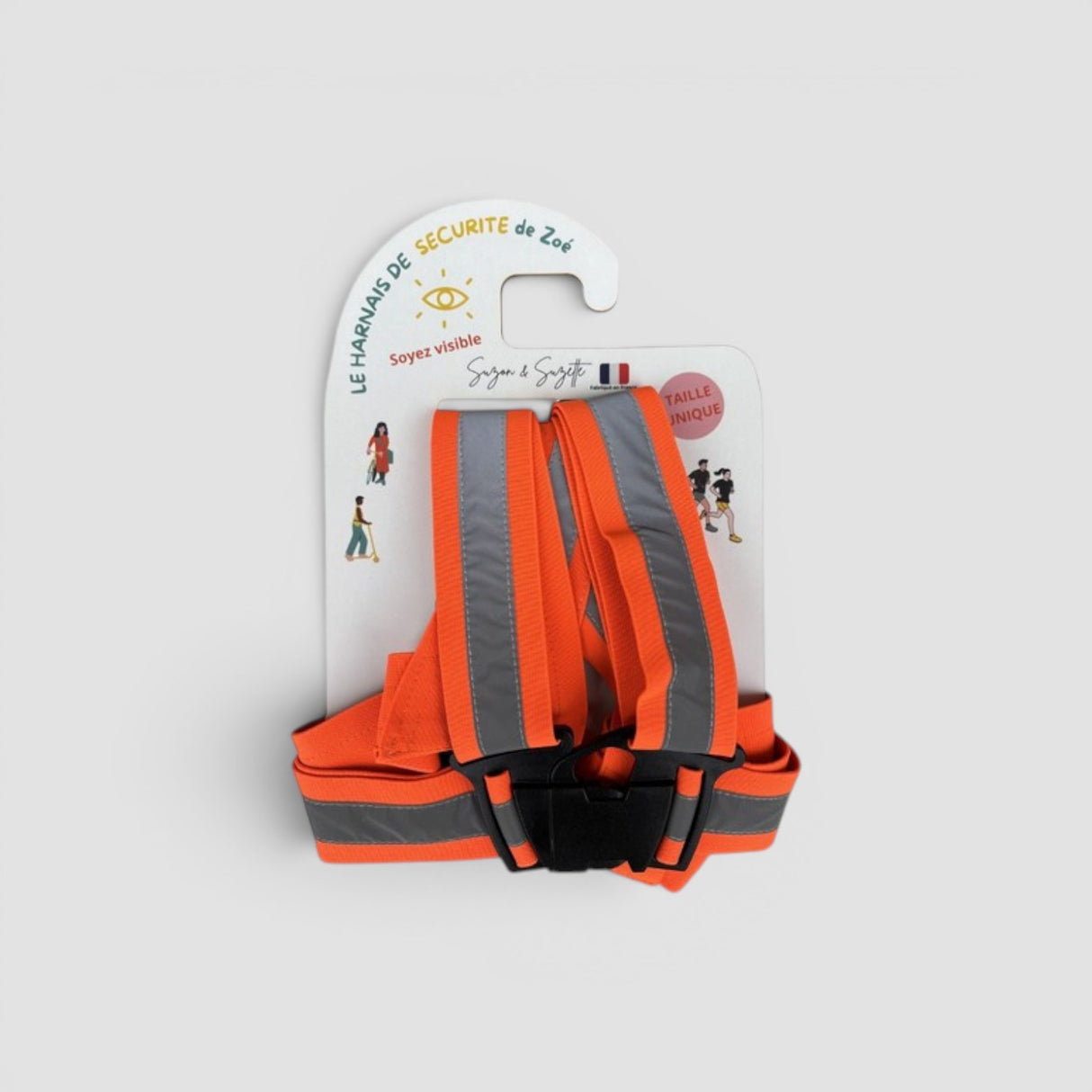 FLUORESCENT ORANGE visibility harness - Suzon & Suzette