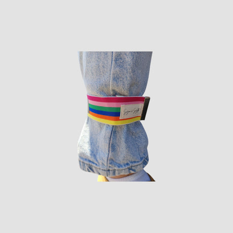 Pair of rainbow-colored pant clips - Suzon & Suzette